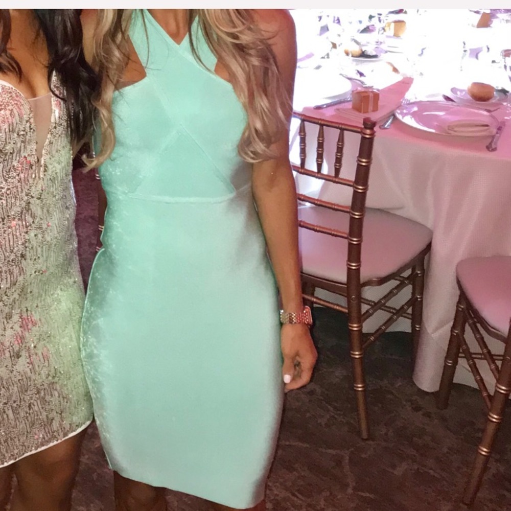 Turquoise Bebe dress